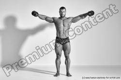 Underwear Gymnastic poses Man White Standing poses - ALL Muscular Short Brown Standing poses - simple Dynamic poses Academic